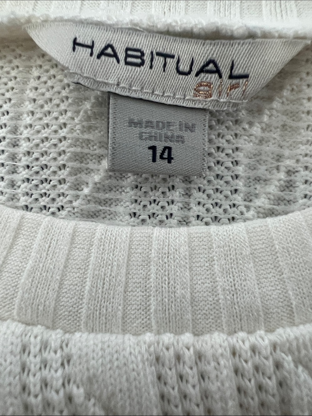 Ivory Ruffle Cable Knit Sweater - Picture 3 of 3